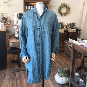 CP Shades linen shirt dress. Brand New!